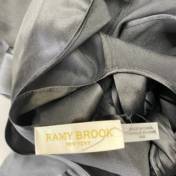 NEW RAMY BROOK Women’s Lori Silk High Neck Tank Top Blouse Black Size M - Picture 14 of 14